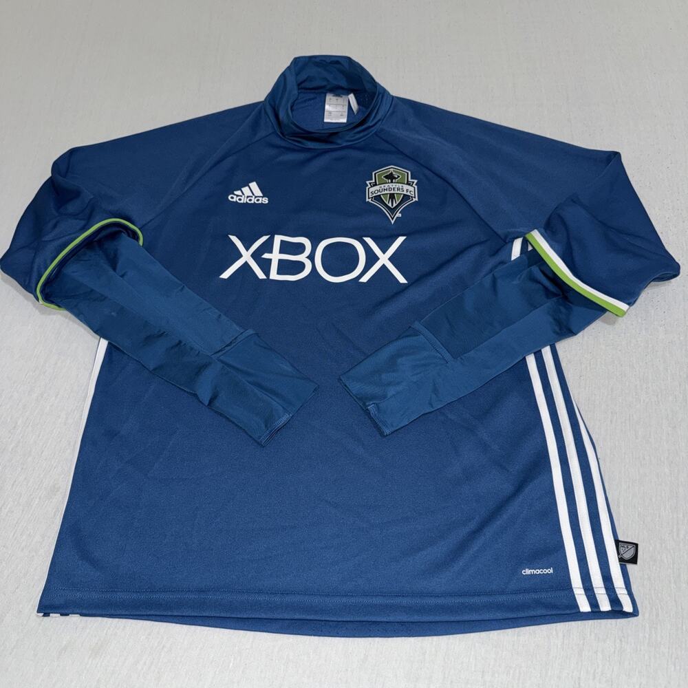 Adidas Seattle Sounders XBOX Home Long Sleeve Soccer Jersey Size L Goalie Kit